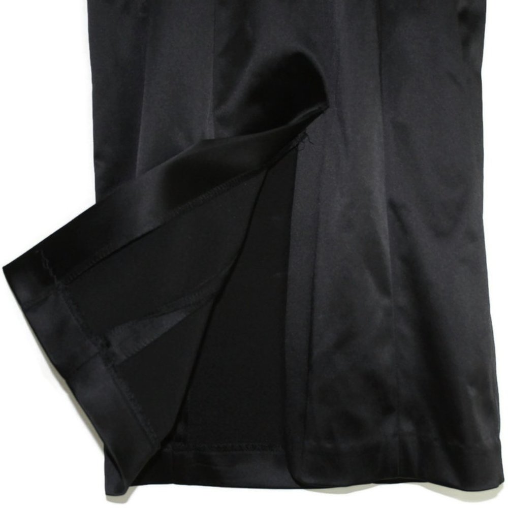 Bebe  Stretcy Bandage Dress  with "V" Lace Trim Front /Back Neckline Size Small - Picture 10 of 12